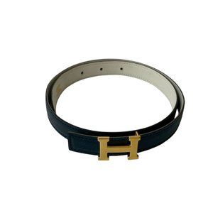 HERMES Blue Leather Belt